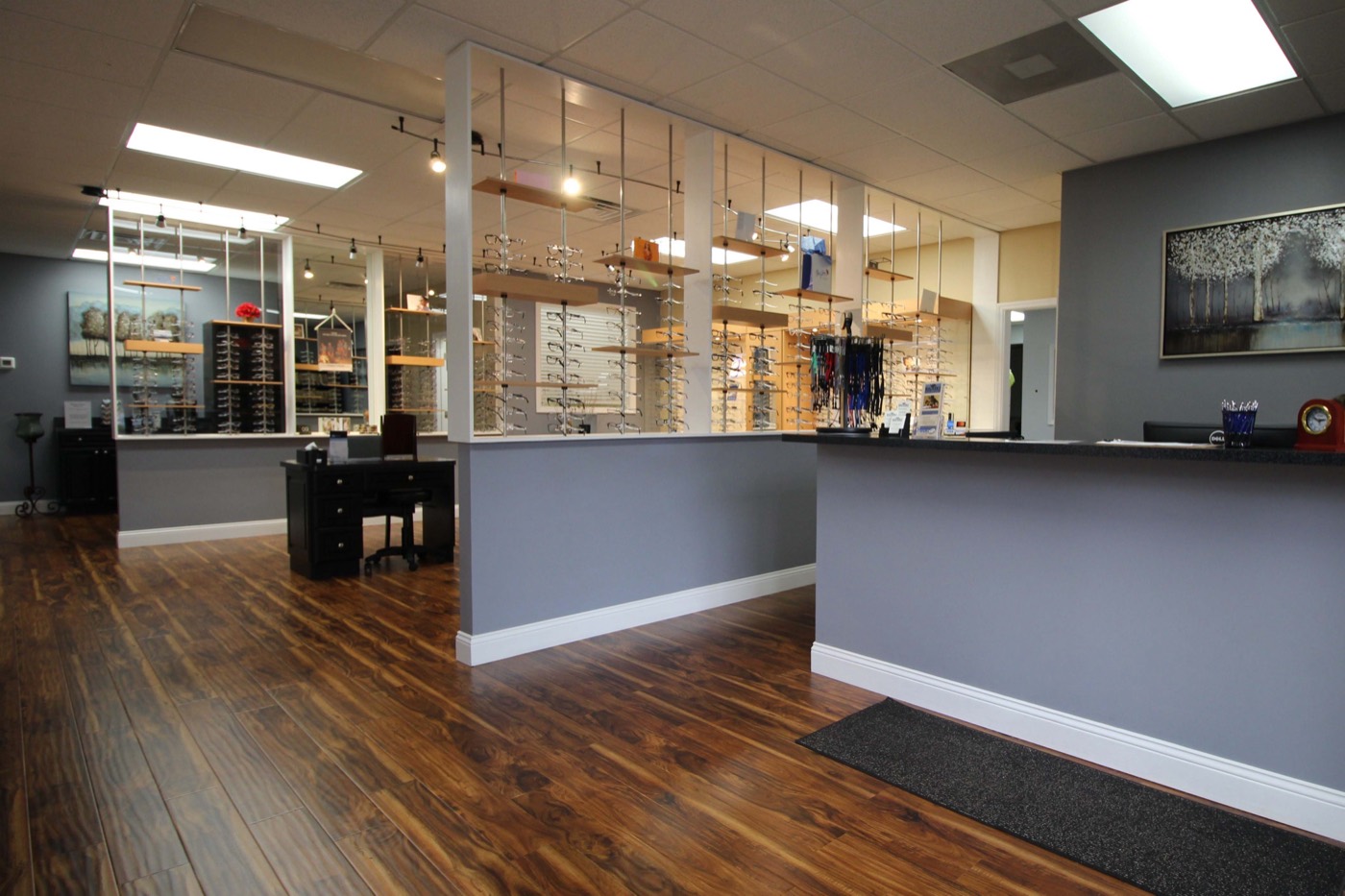 The front desk and frame gallery